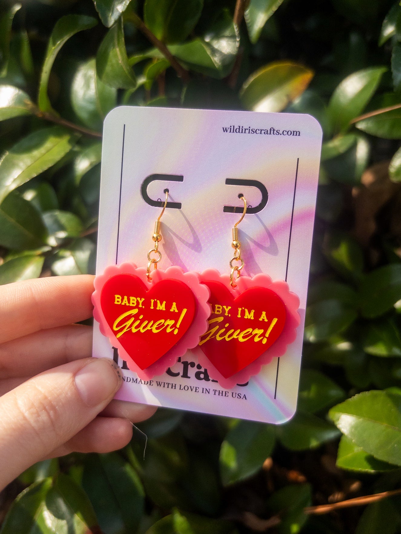 The Giver Lace Heart Dangles