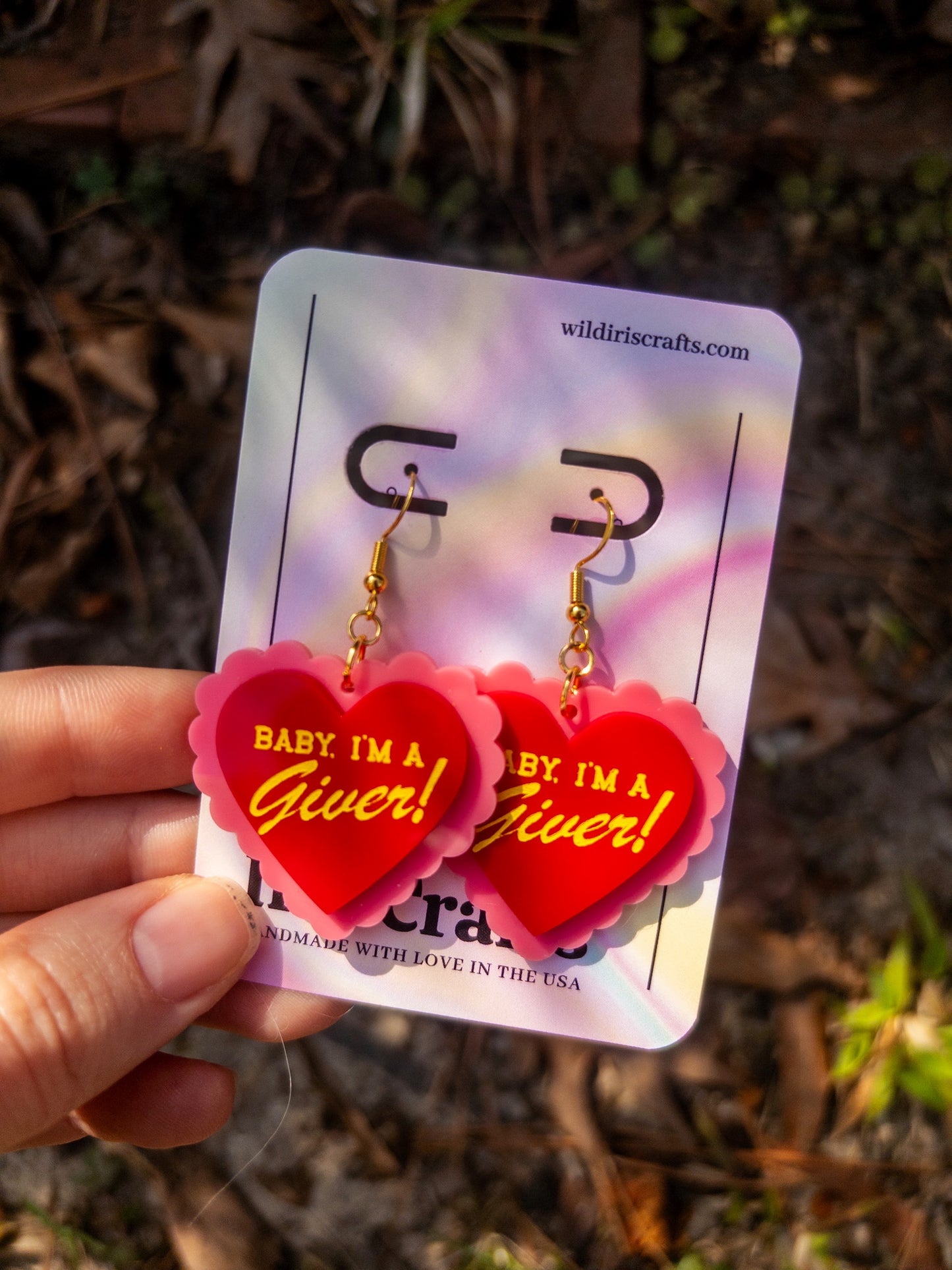 The Giver Lace Heart Dangles