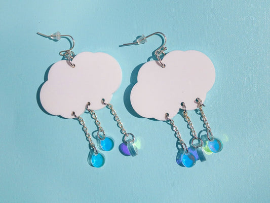 Rain Cloud Dangle Earrings