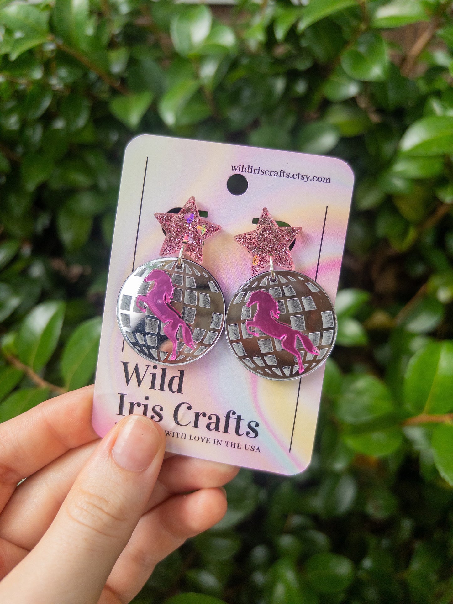 Pink Pony Club Chappell Roan Midwest Princess Disco Star Earrings